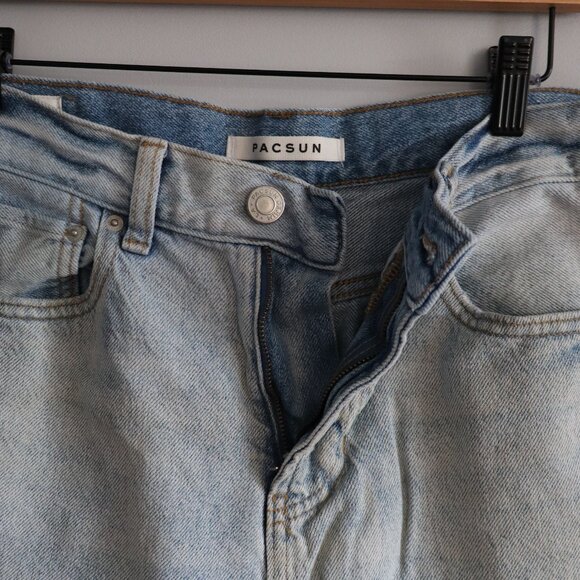 PacSun Men's Sz 30x30 Blue Light Wash Stretch 5-Pocket Slim Taper Denim Jeans - Picture 4 of 13